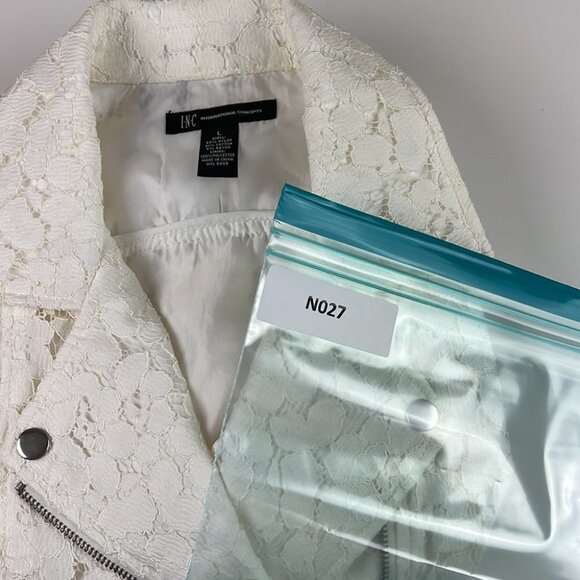 NWT I.N.C. International Concepts Lace Asymmetrical Zippered Blazer Jacket - Picture 10 of 10